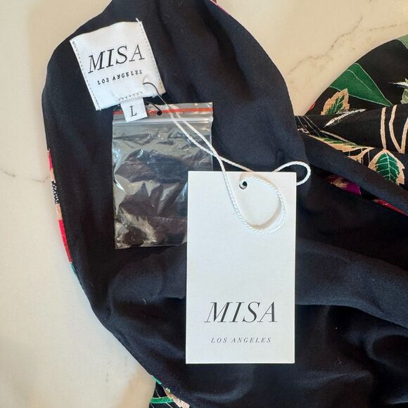 MISA Halter Kora Floral Jumpsuit - New with Tags - Women's Large - Picture 4 of 8